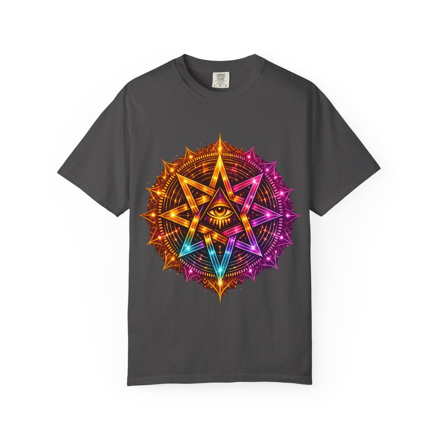 Trippy Geometric Eye T-Shirt — Psychedelic Graphic Tee