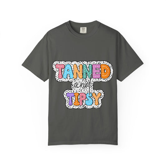 Tanned & Tipsy Mom T-Shirt — Summer Funny Tee
