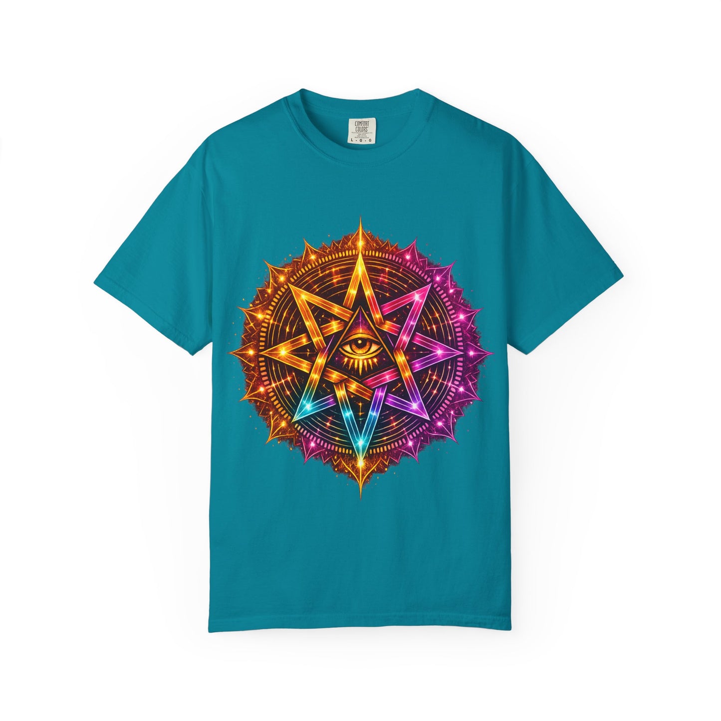 Trippy Geometric Eye T-Shirt — Psychedelic Graphic Tee