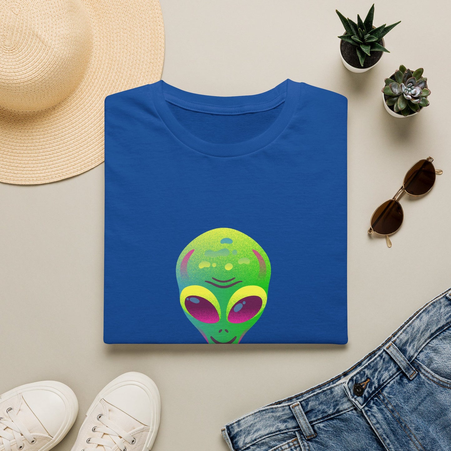 Alien "Be Different" T-Shirt — Colorful Retro UFO Graphic Tee