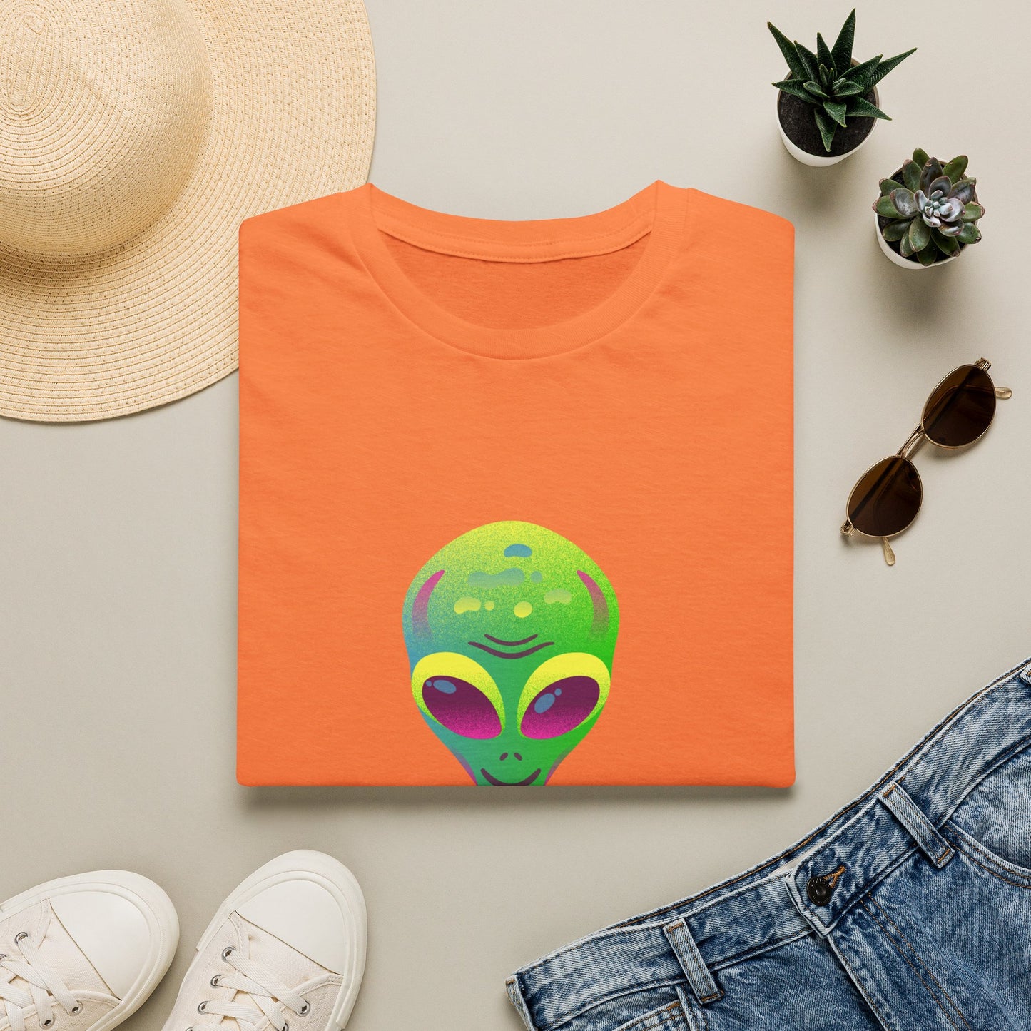 Alien "Be Different" T-Shirt — Colorful Retro UFO Graphic Tee