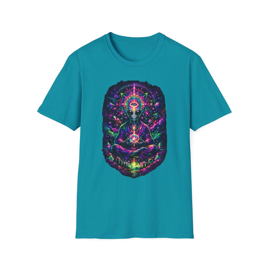 Psychedelic Third Eye Alien T-Shirt — Cosmic Meditation Graphic Tee