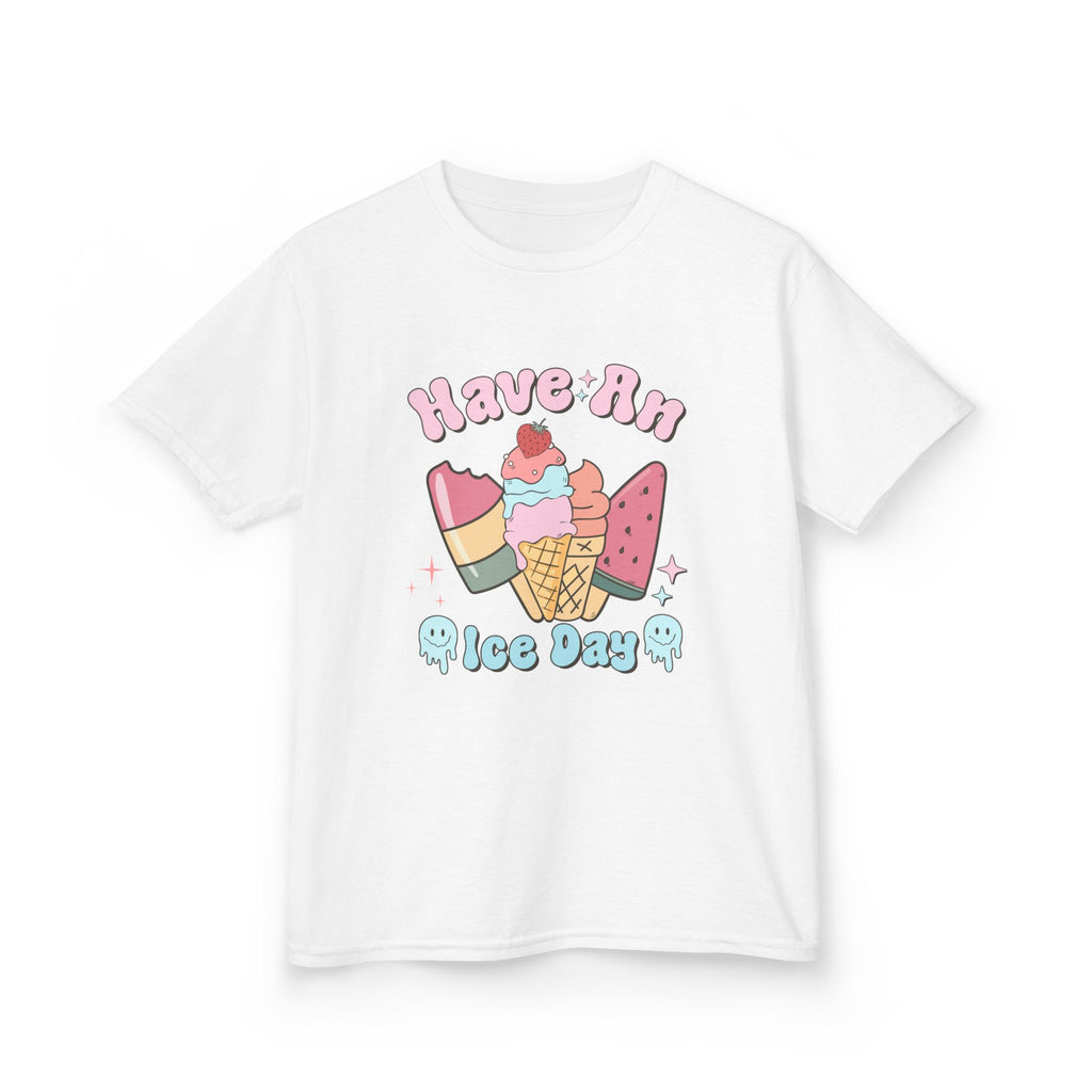 Kids Ice Cream Tee - "Have An Ice Day" Cute Summer Graphic Shirt