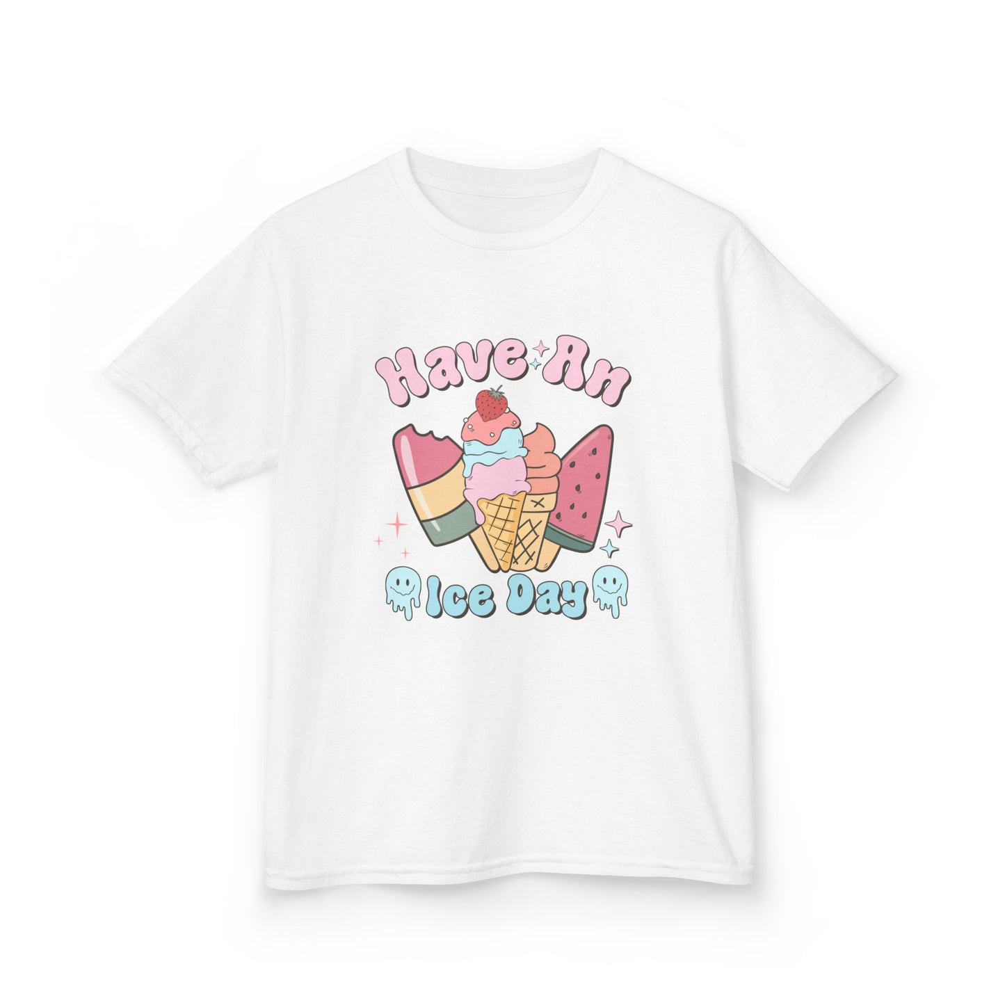 Kids Ice Cream Tee - "Have An Ice Day" Cute Summer Graphic Shirt