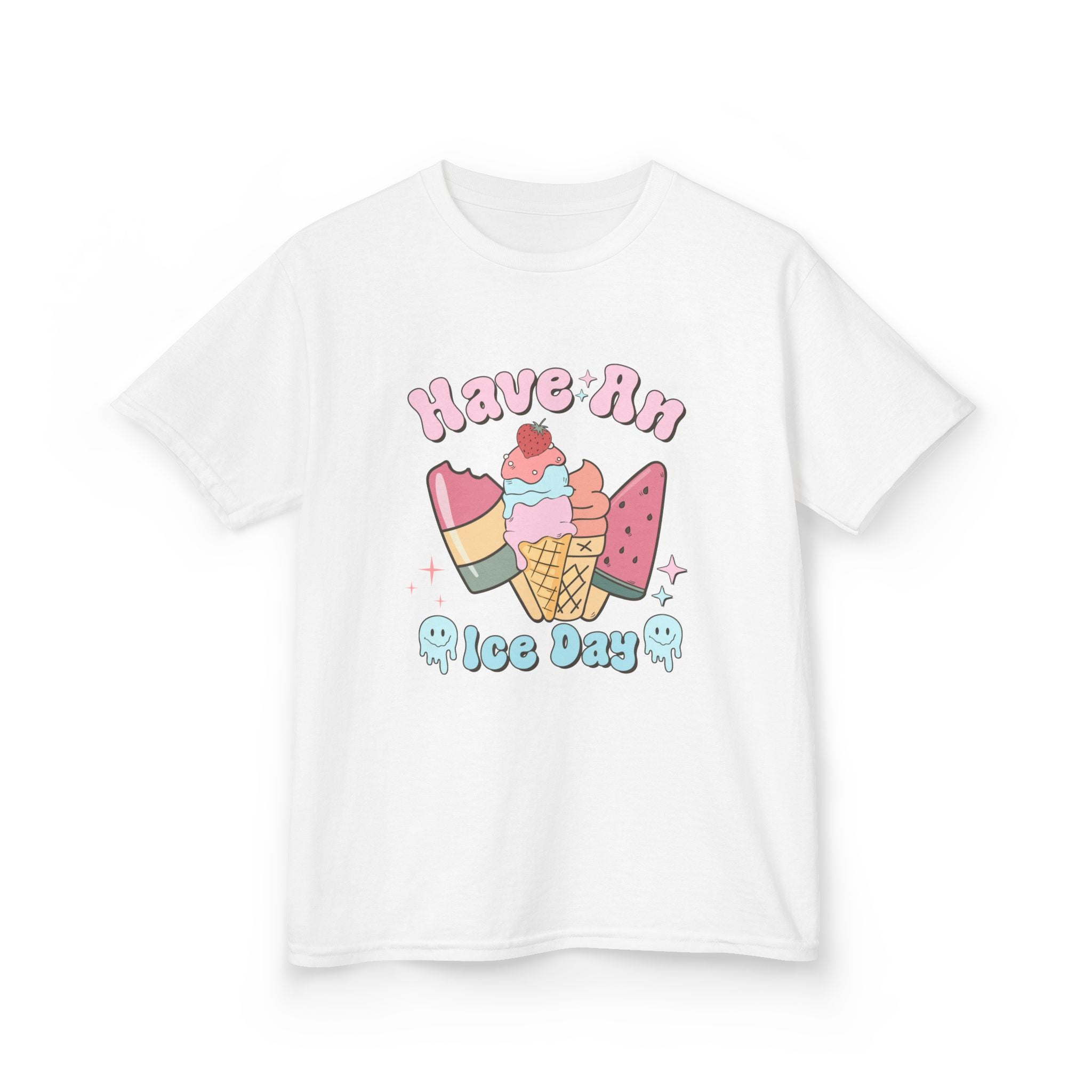 Kids Ice Cream Tee - "Have An Ice Day" Cute Summer Graphic Shirt