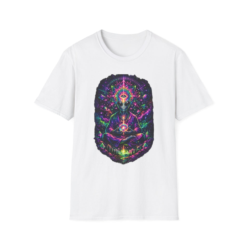 Psychedelic Third Eye Alien T-Shirt — Cosmic Meditation Graphic Tee