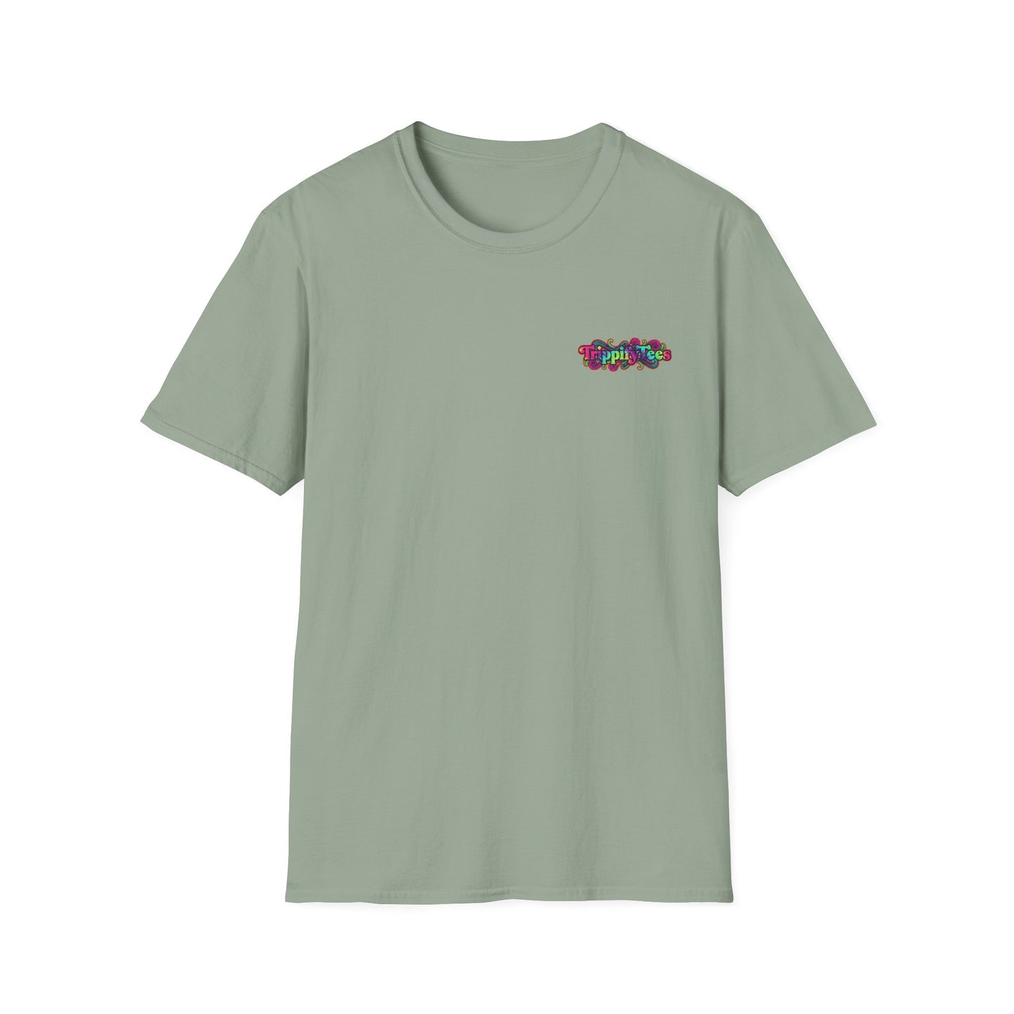 Tie Dye Cat Graphic T-Shirt — Colorful Mini Logo Tee