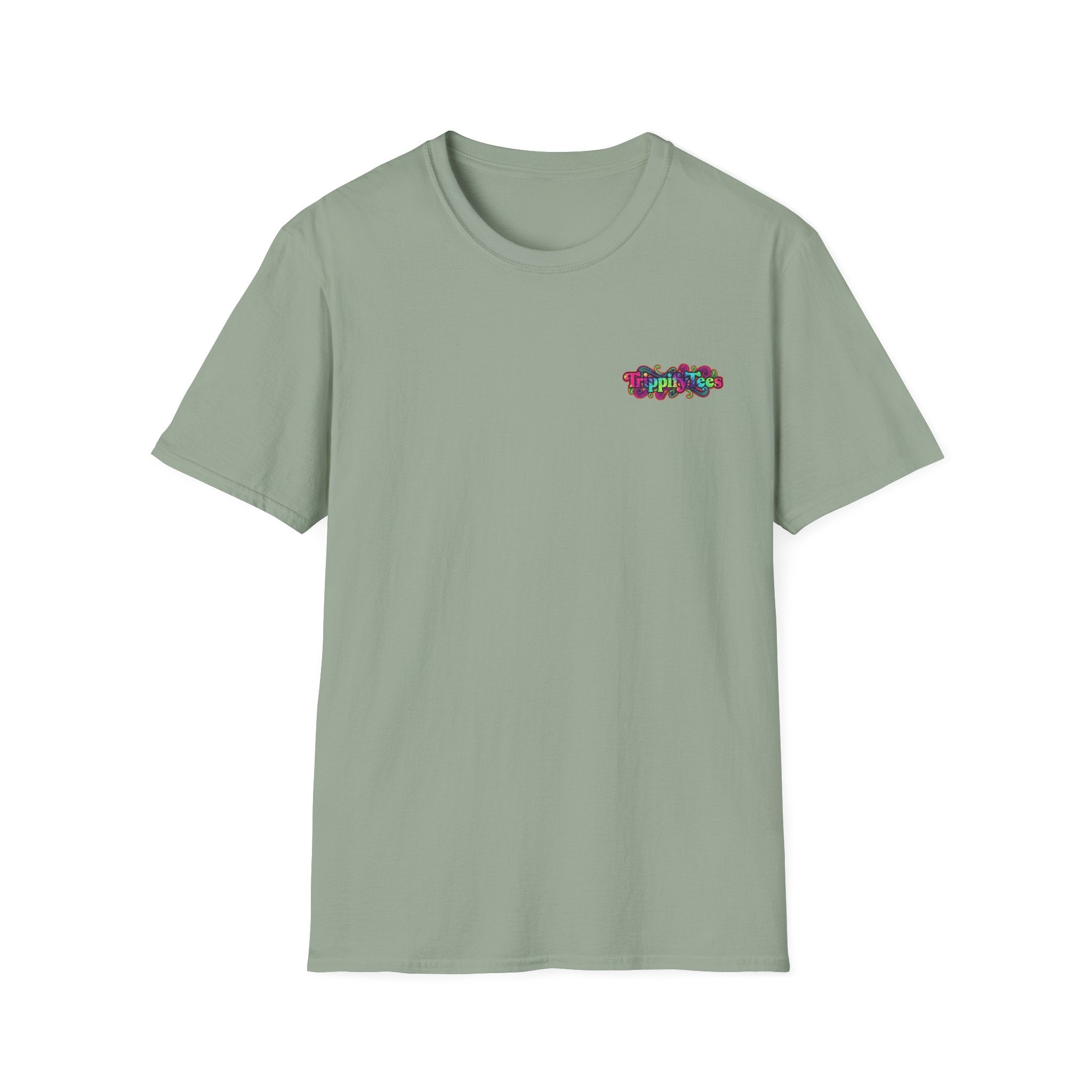 Tie Dye Cat Graphic T-Shirt — Colorful Mini Logo Tee