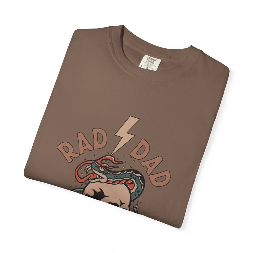 Rad Dad Society T-Shirt — Retro Skull & Snake Graphic Tee for Fathers