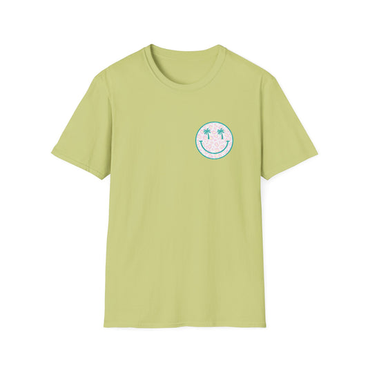 Smiley Floral Checkerboard T-Shirt