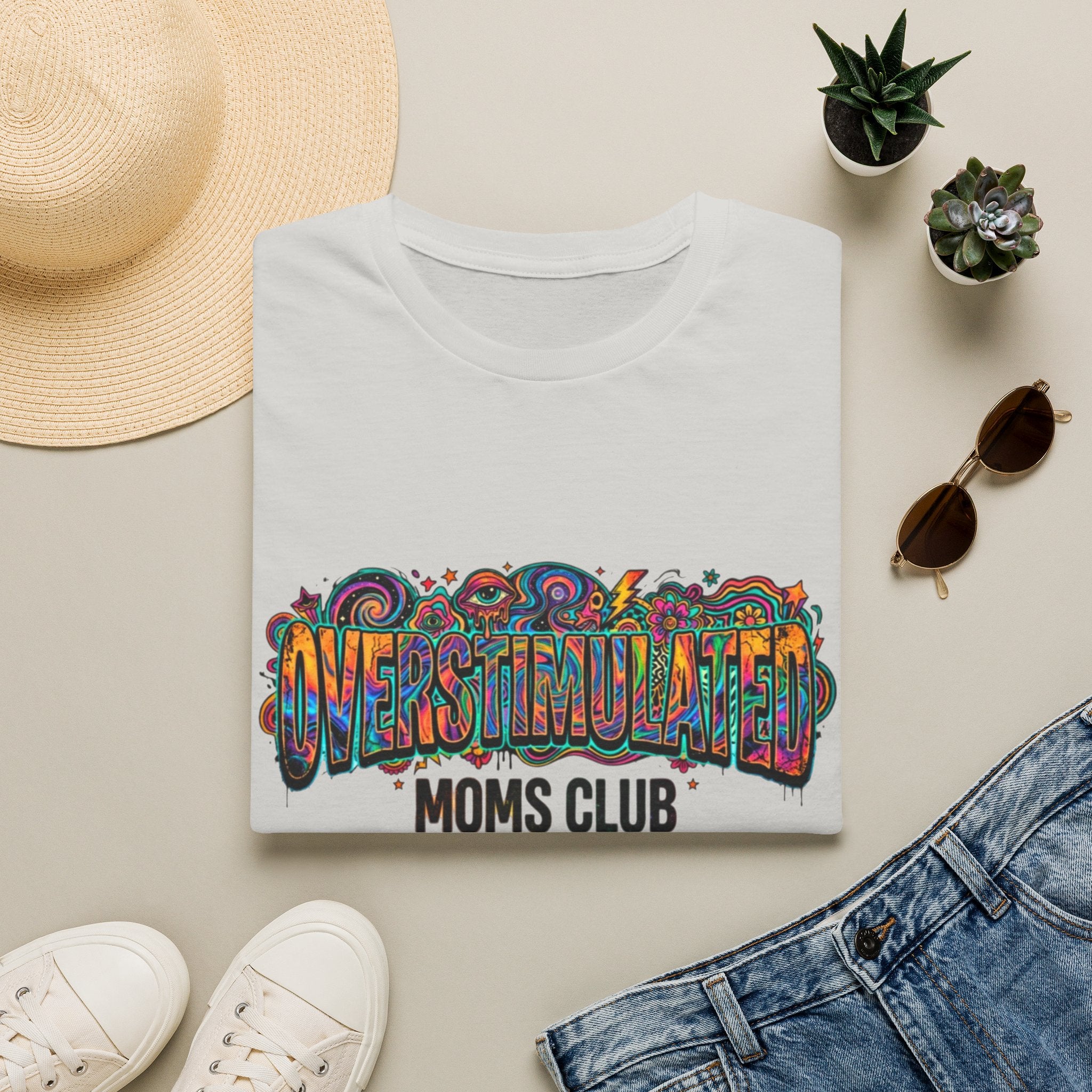 Trippy Overstimulated Moms Club T-Shirt