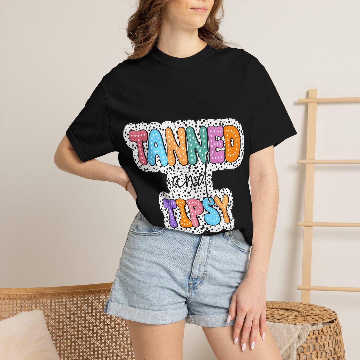 Tanned & Tipsy Mom T-Shirt — Summer Funny Tee