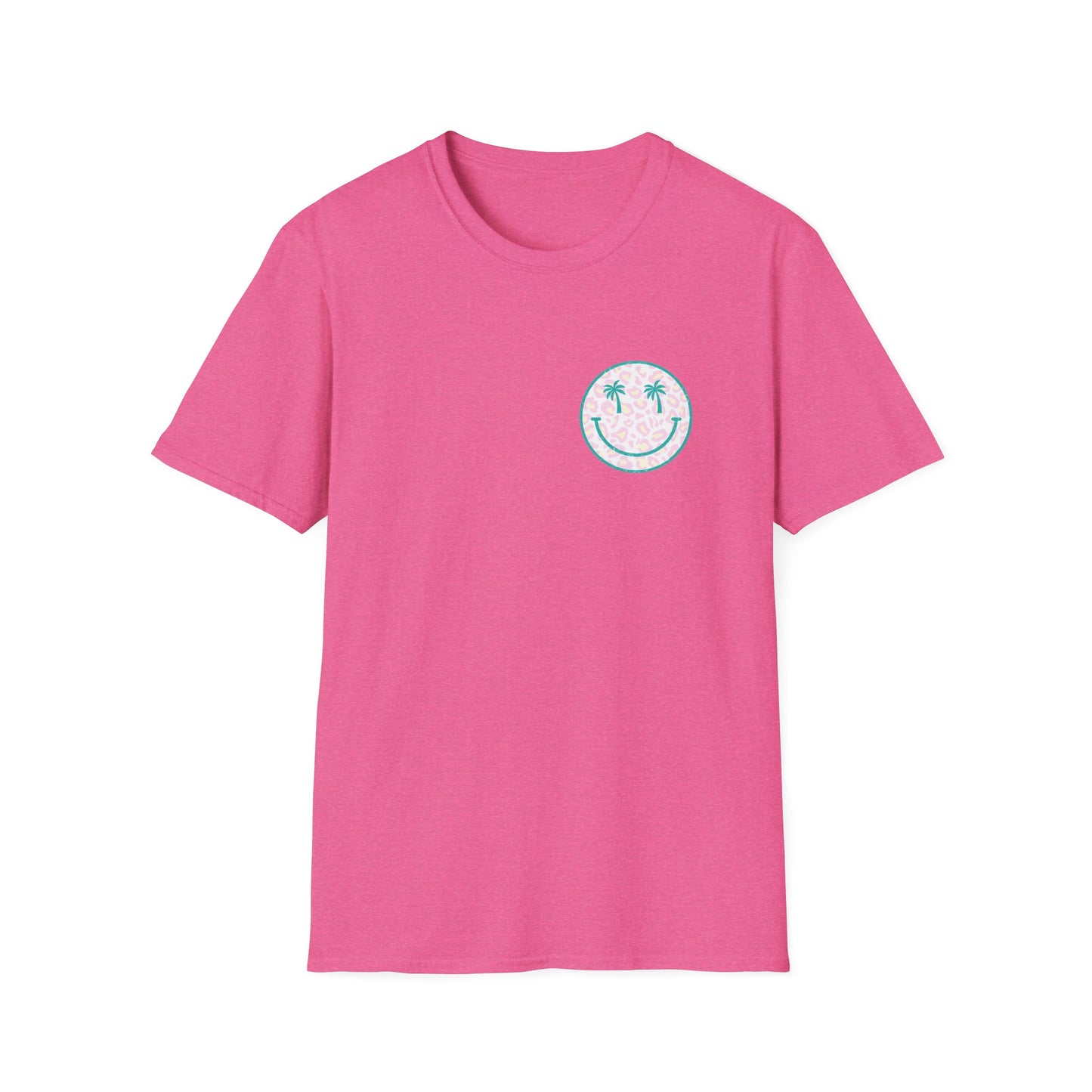 Smiley Floral Checkerboard T-Shirt