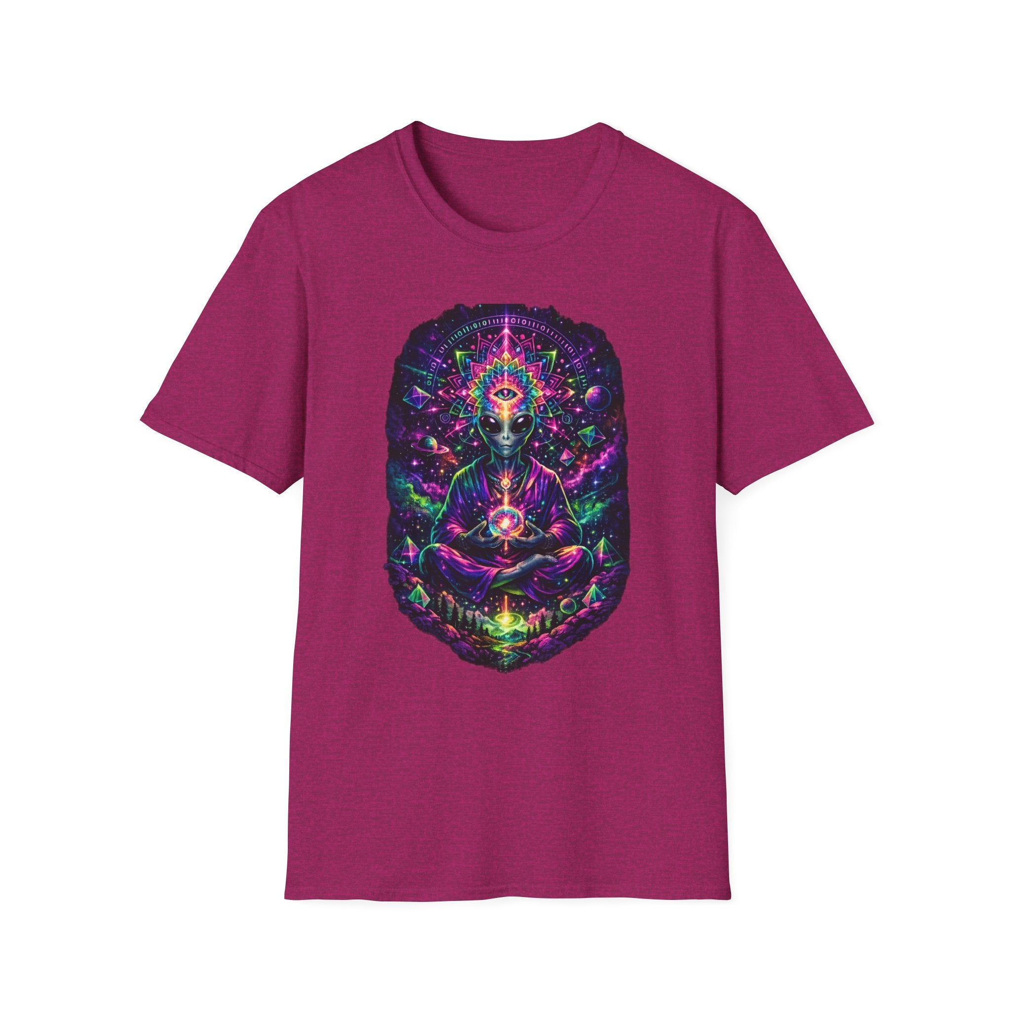 Psychedelic Third Eye Alien T-Shirt — Cosmic Meditation Graphic Tee