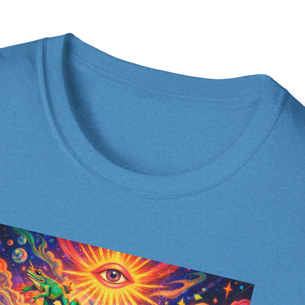 Psychedelic Brain Frog T-Shirt — Trippy Rainbow Mindscape Art