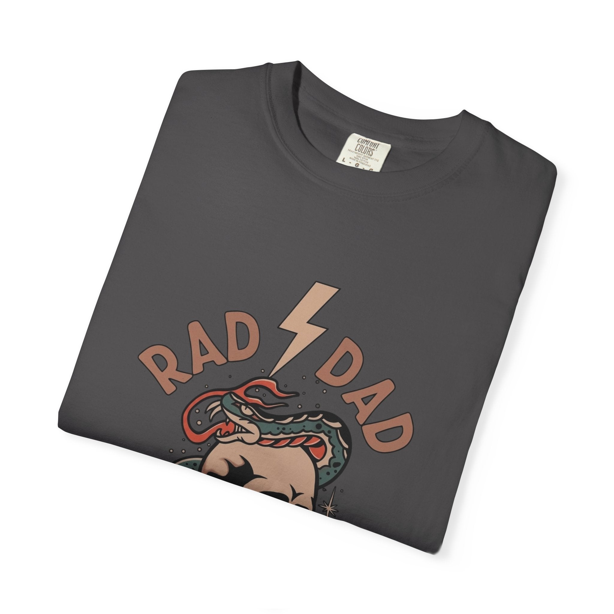 Rad Dad Society T-Shirt — Retro Skull & Snake Graphic Tee for Fathers