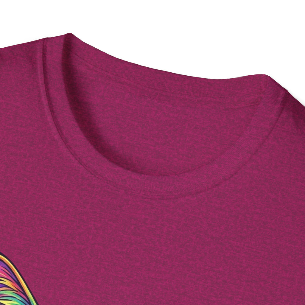 Colorful Psychedelic Cat T-Shirt — Vibrant Rainbow Cat Portrait Tee