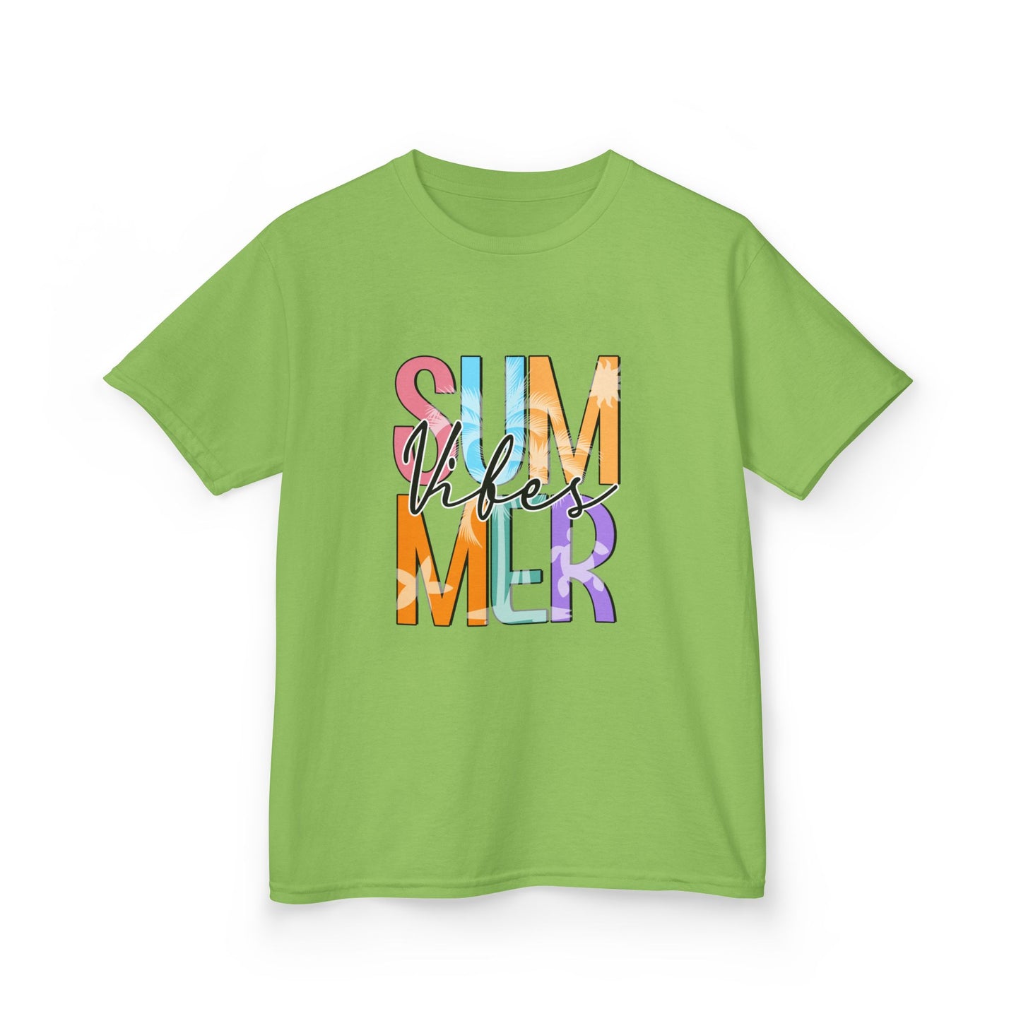 Kids 'Summer Vibes' Colorful Block Letter Tee