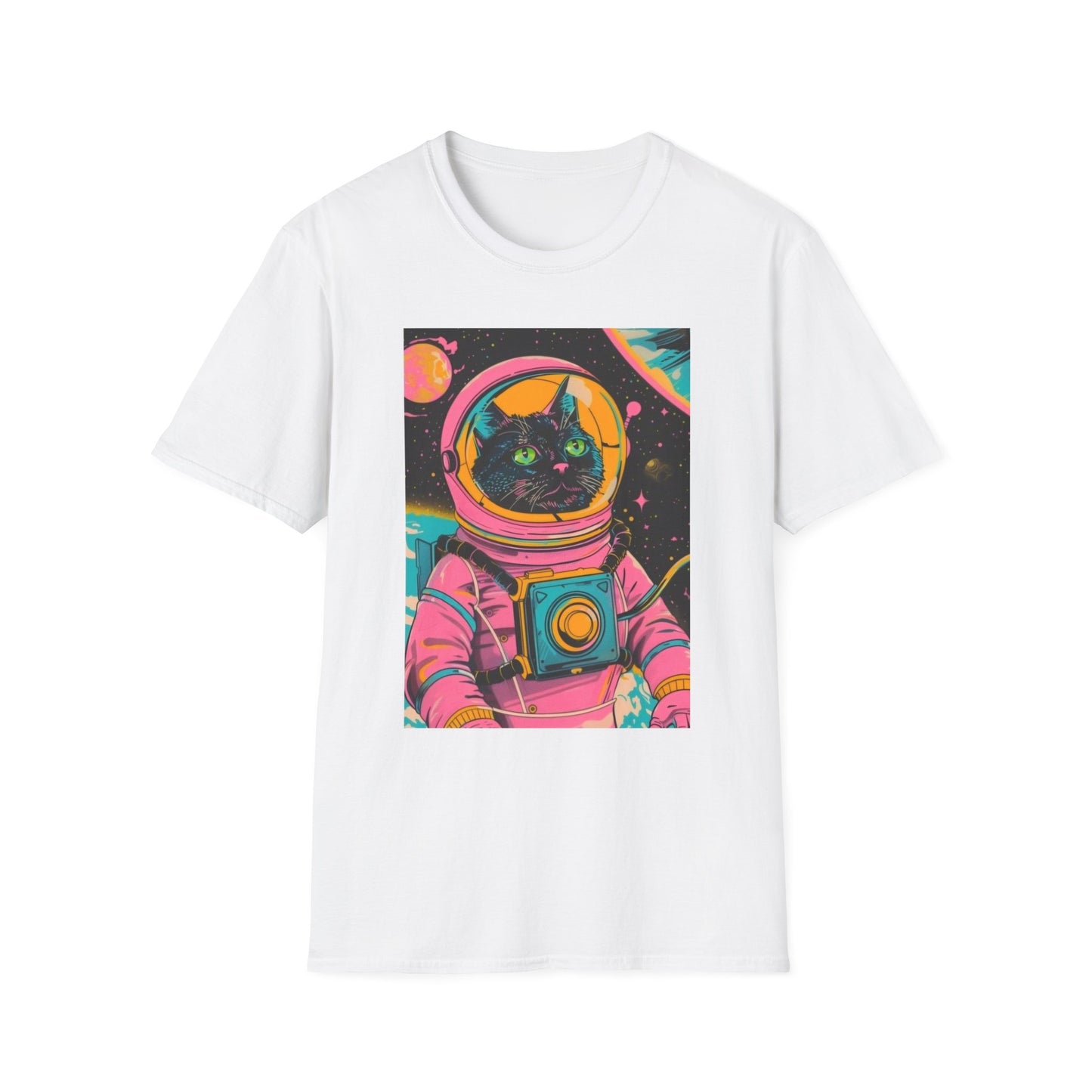 Retro Astronaut Cat T-Shirt