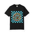 Floral Smiley Checkerboard T-Shirt