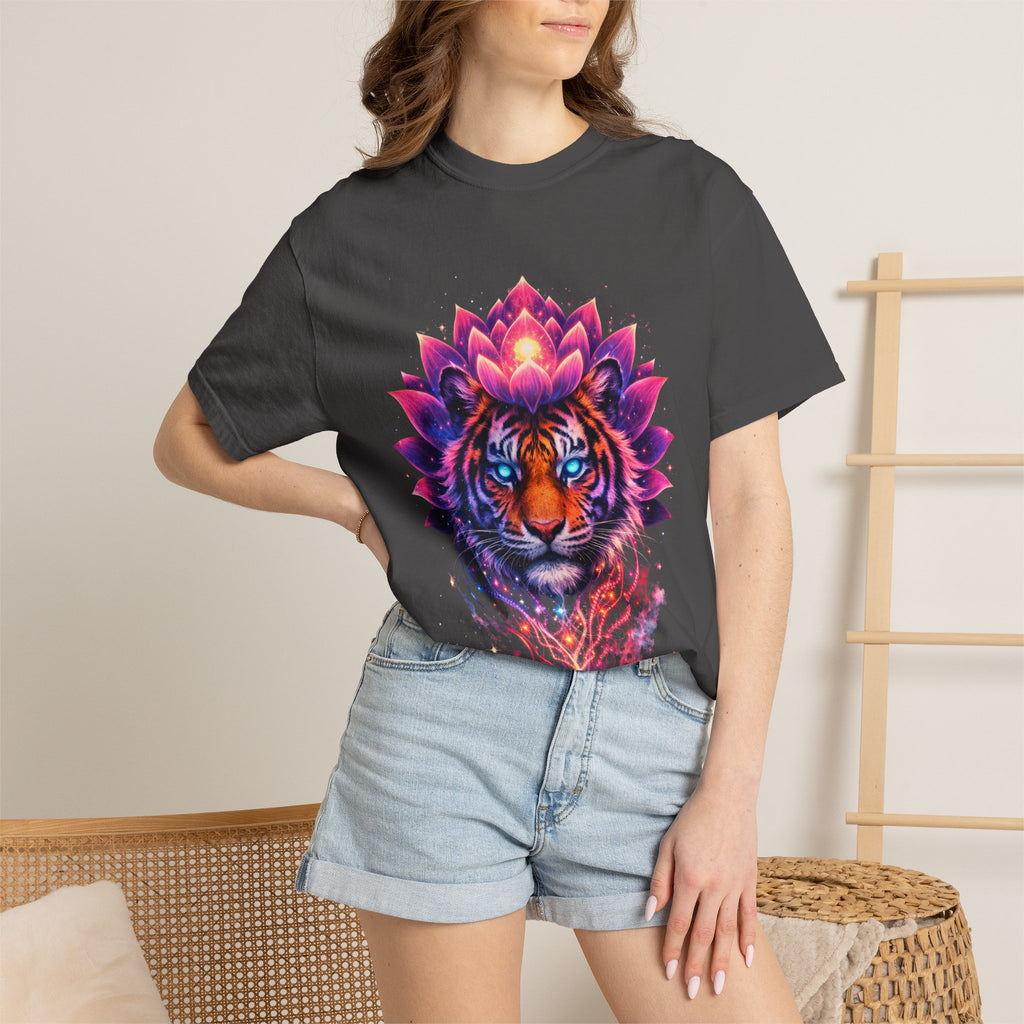 Tiger Lotus T-Shirt — Vibrant Mandala Tiger Graphic Tee