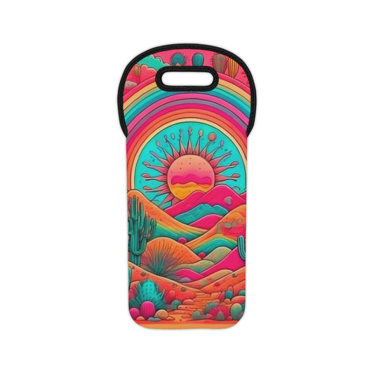 Wine Tote Bag — Vibrant Desert Sunset Wine Carrier