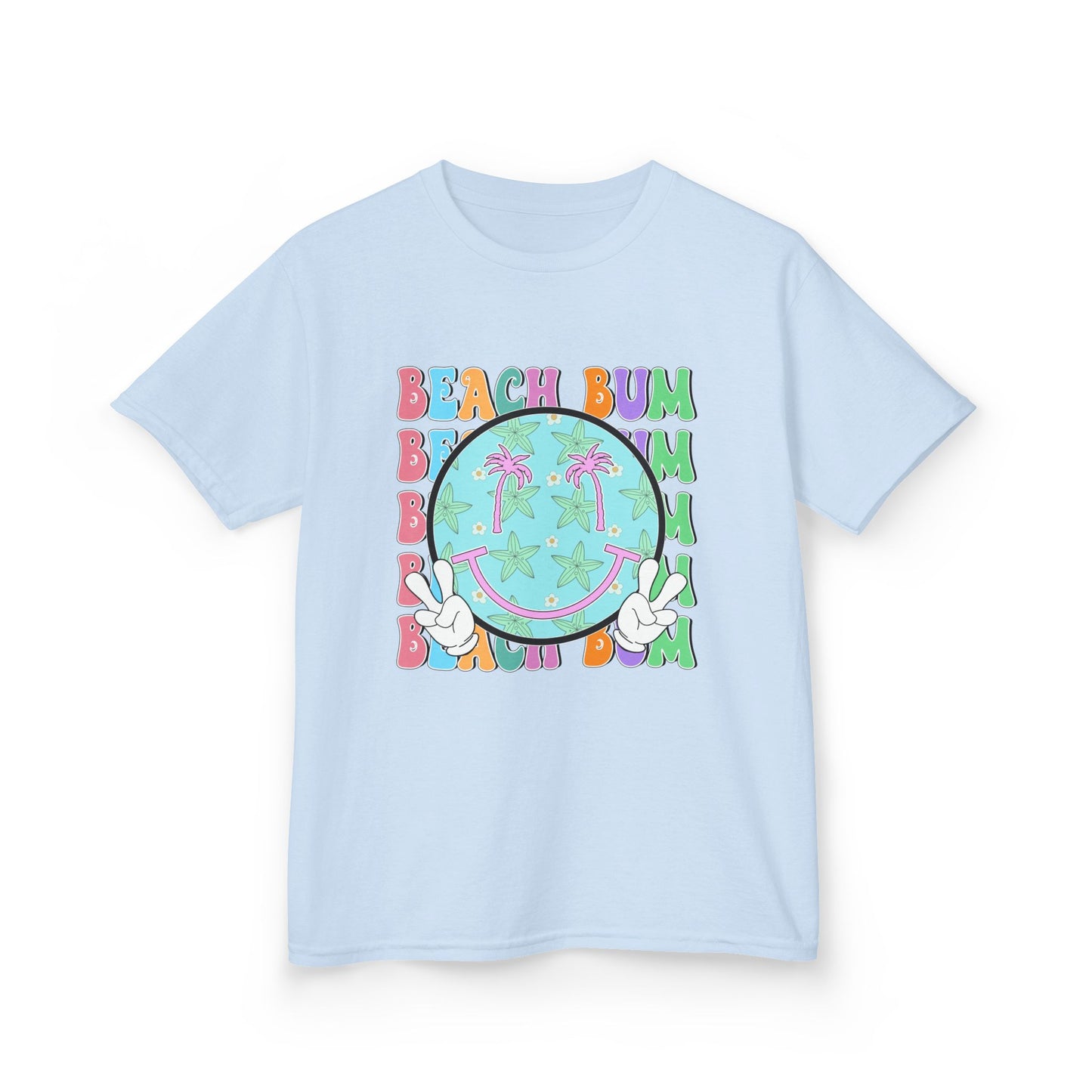 Kids T-Shirt – "Beach Bum" Retro Smiley Tee