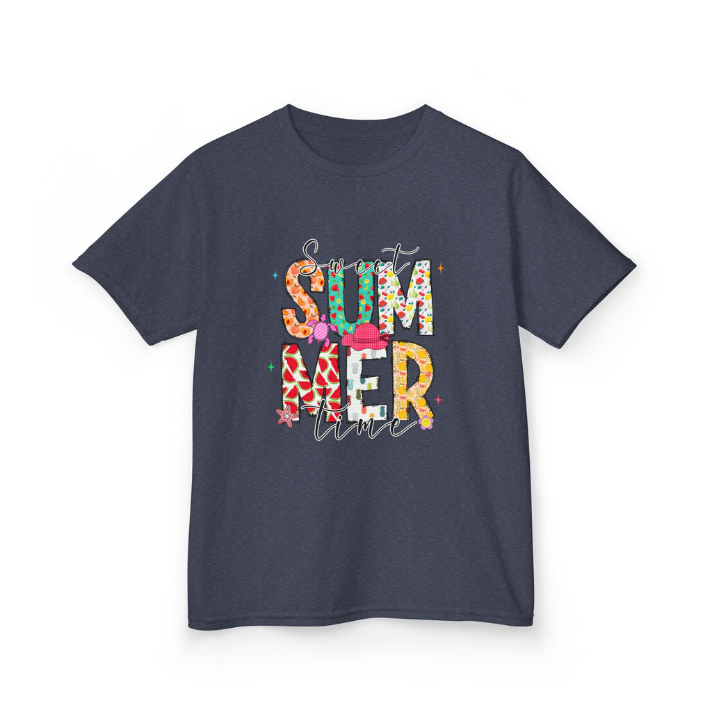 Kids Summer Vibes Tee – Colorful Floral "Summer Time" Graphic