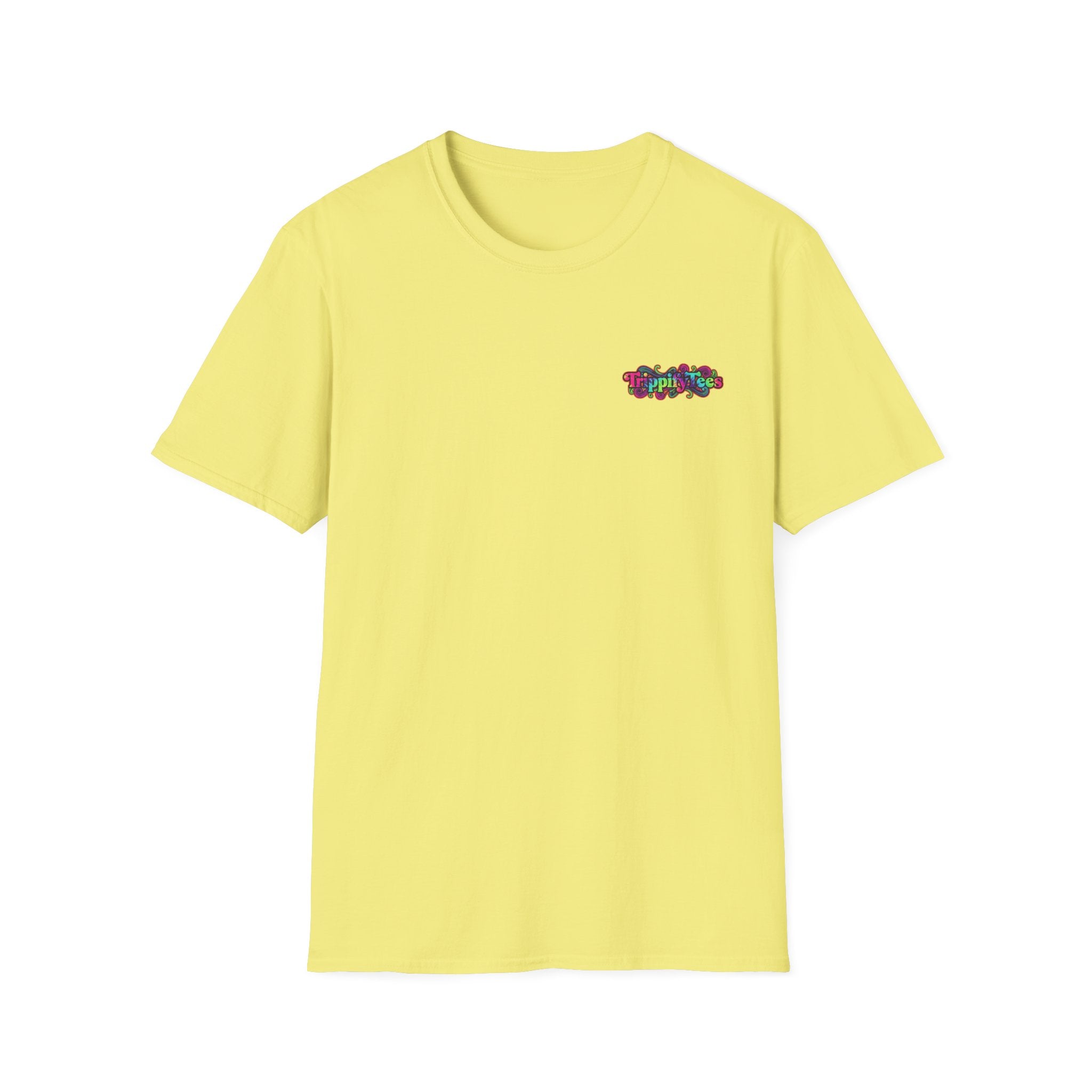 Tie Dye Cat Graphic T-Shirt — Colorful Mini Logo Tee