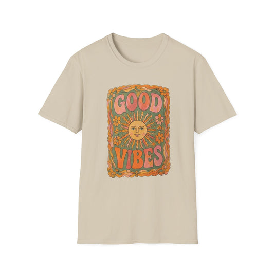 Good Vibes T-Shirt — Retro Sunflower Positive Graphic Tee