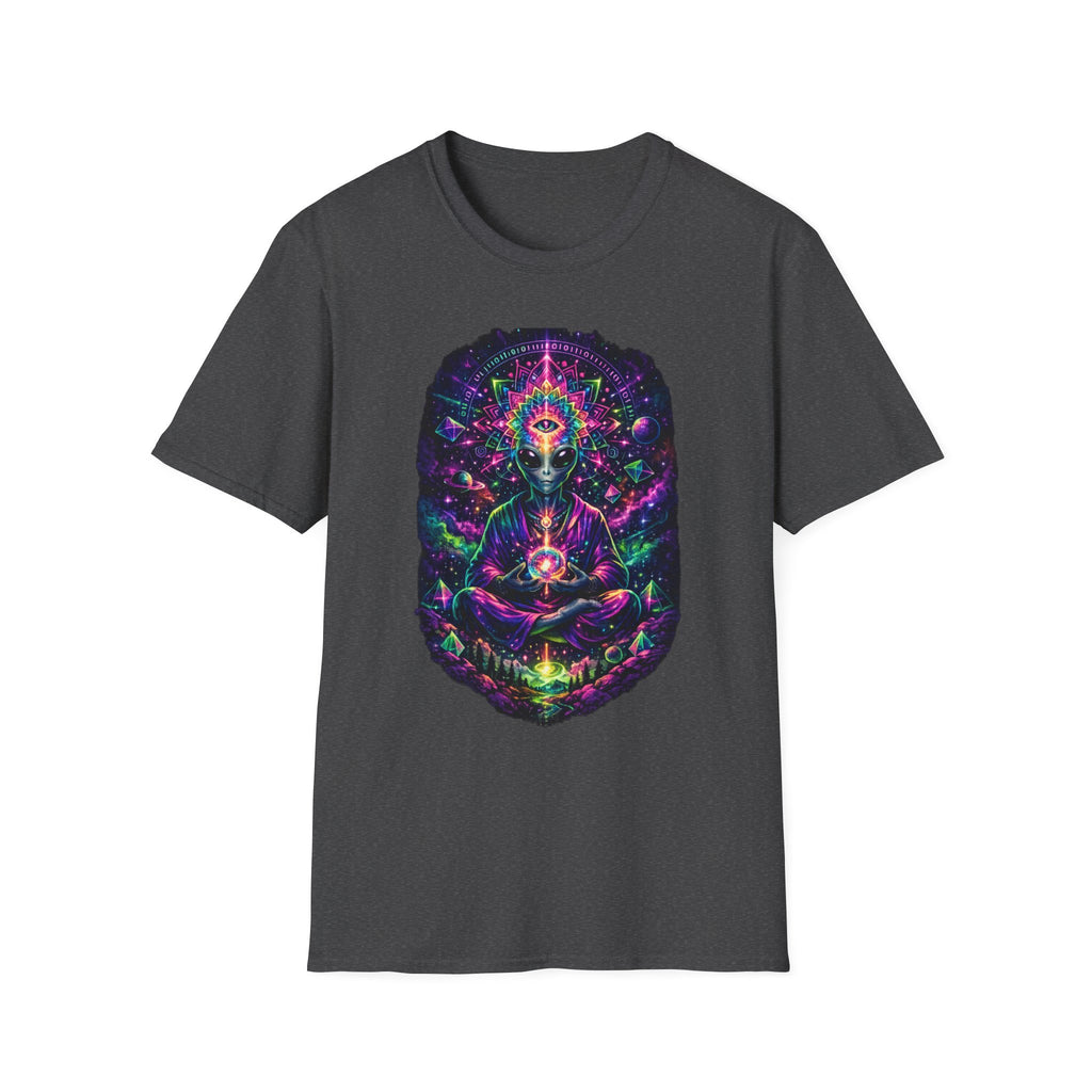 Psychedelic Third Eye Alien T-Shirt — Cosmic Meditation Graphic Tee