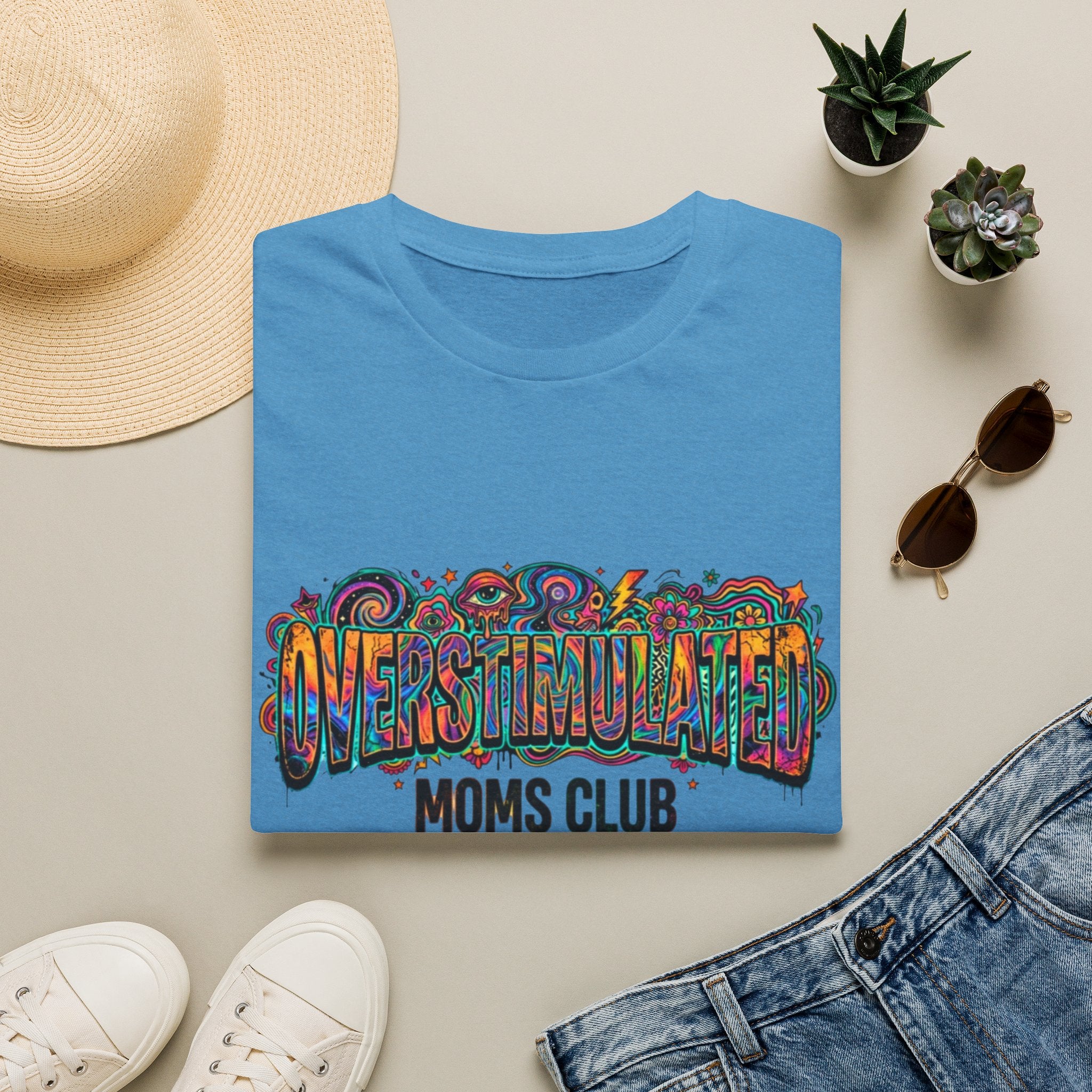 Trippy Overstimulated Moms Club T-Shirt