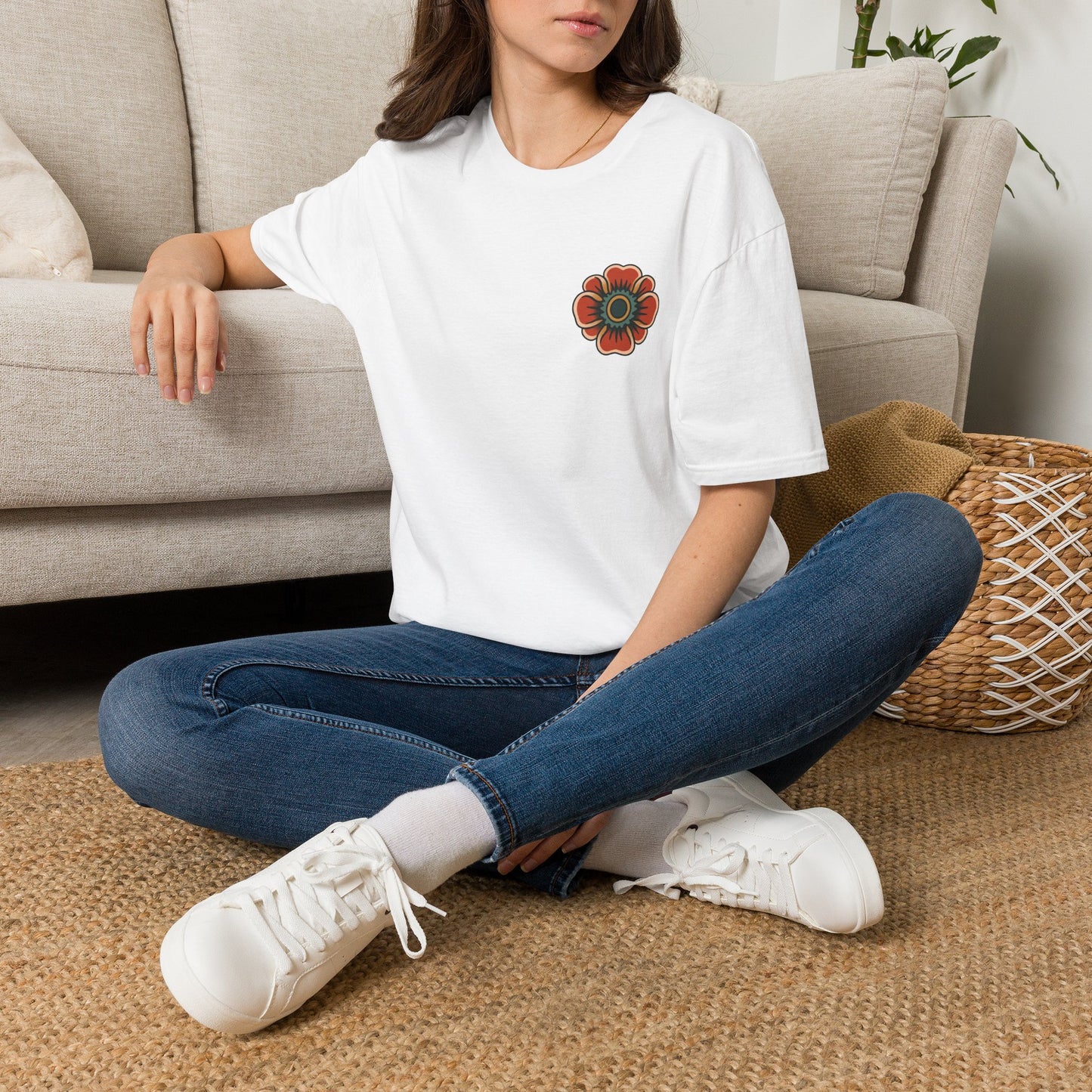 Vintage Snake & Floral Tattoo T-Shirt