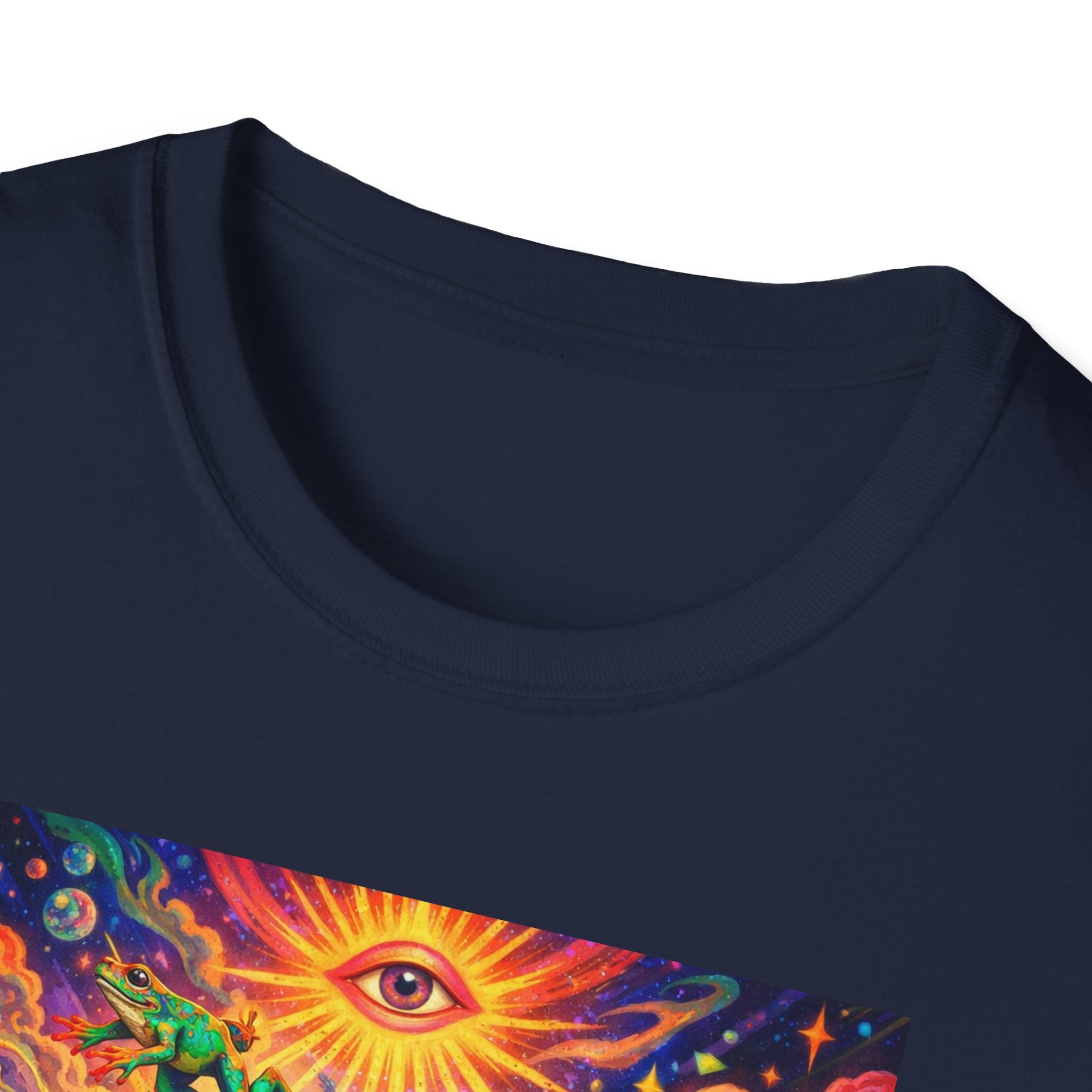 Psychedelic Brain Frog T-Shirt — Trippy Rainbow Mindscape Art
