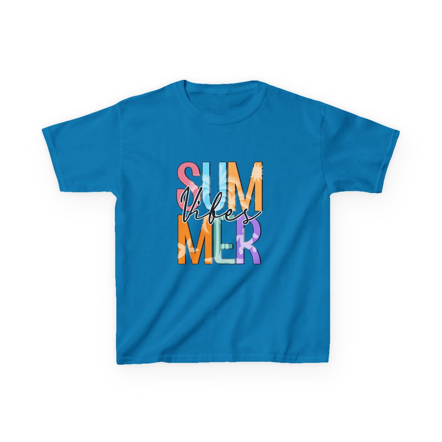 Kids 'Summer Vibes' Colorful Block Letter Tee