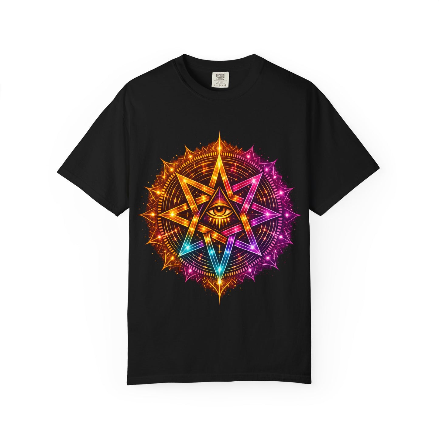 Trippy Geometric Eye T-Shirt — Psychedelic Graphic Tee
