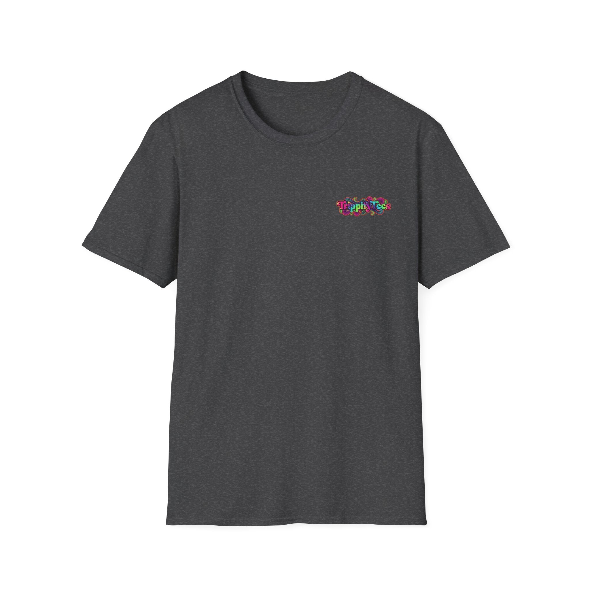 Tie Dye Cat Graphic T-Shirt — Colorful Mini Logo Tee