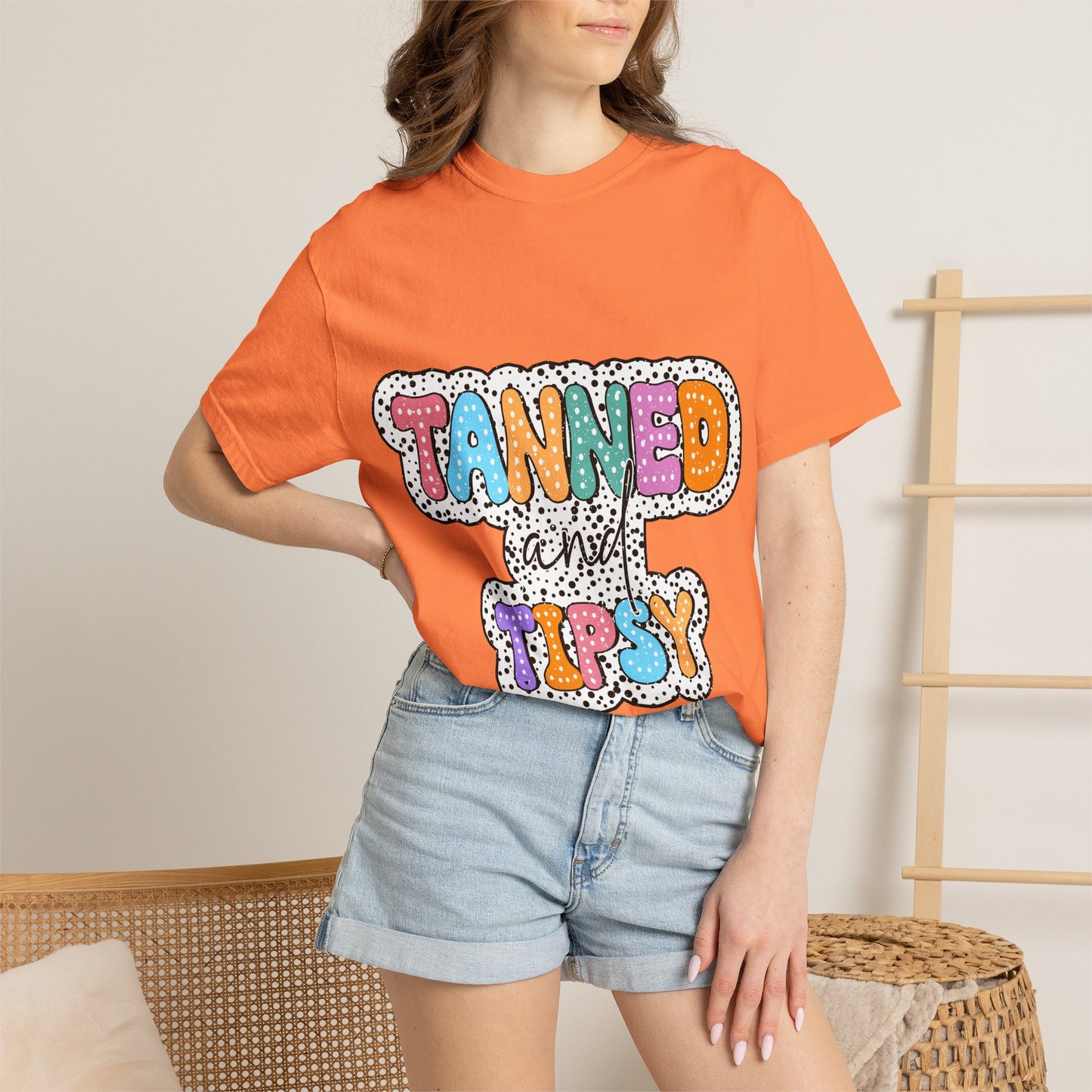 Tanned & Tipsy Mom T-Shirt — Summer Funny Tee