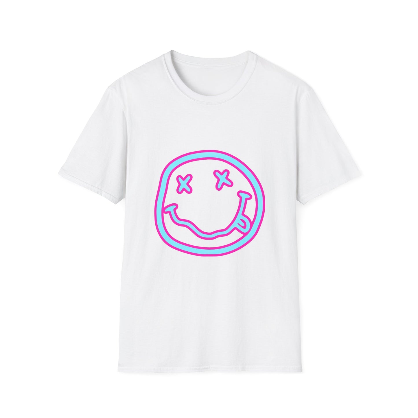 Smiley Neon Grunge T-Shirt