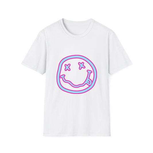 Smiley Neon Grunge T-Shirt