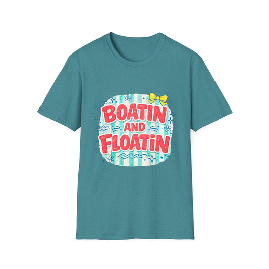 Boatin and Floatin T-Shirt – Cute Summer Lake Shirt with Bow