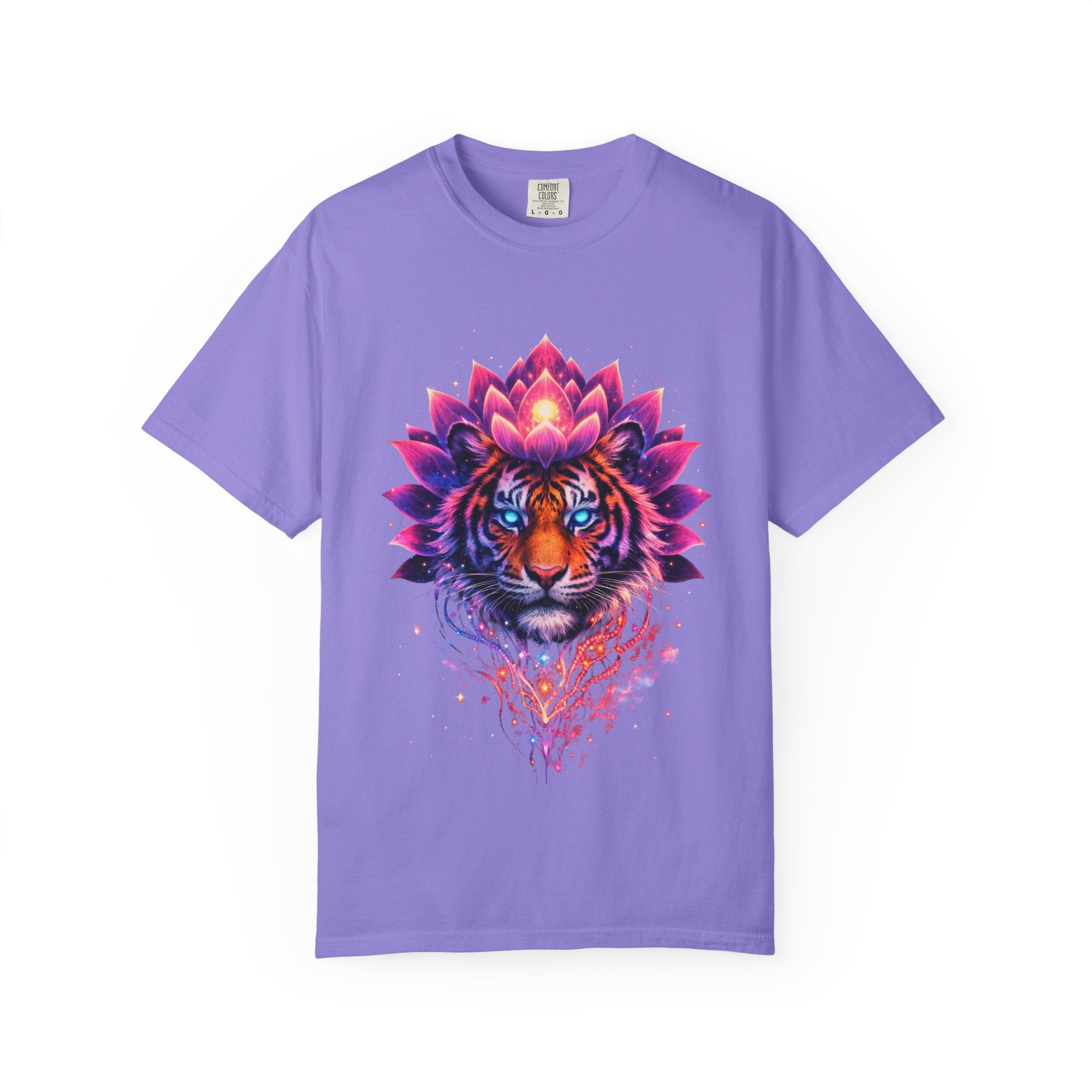 Tiger Lotus T-Shirt — Vibrant Mandala Tiger Graphic Tee