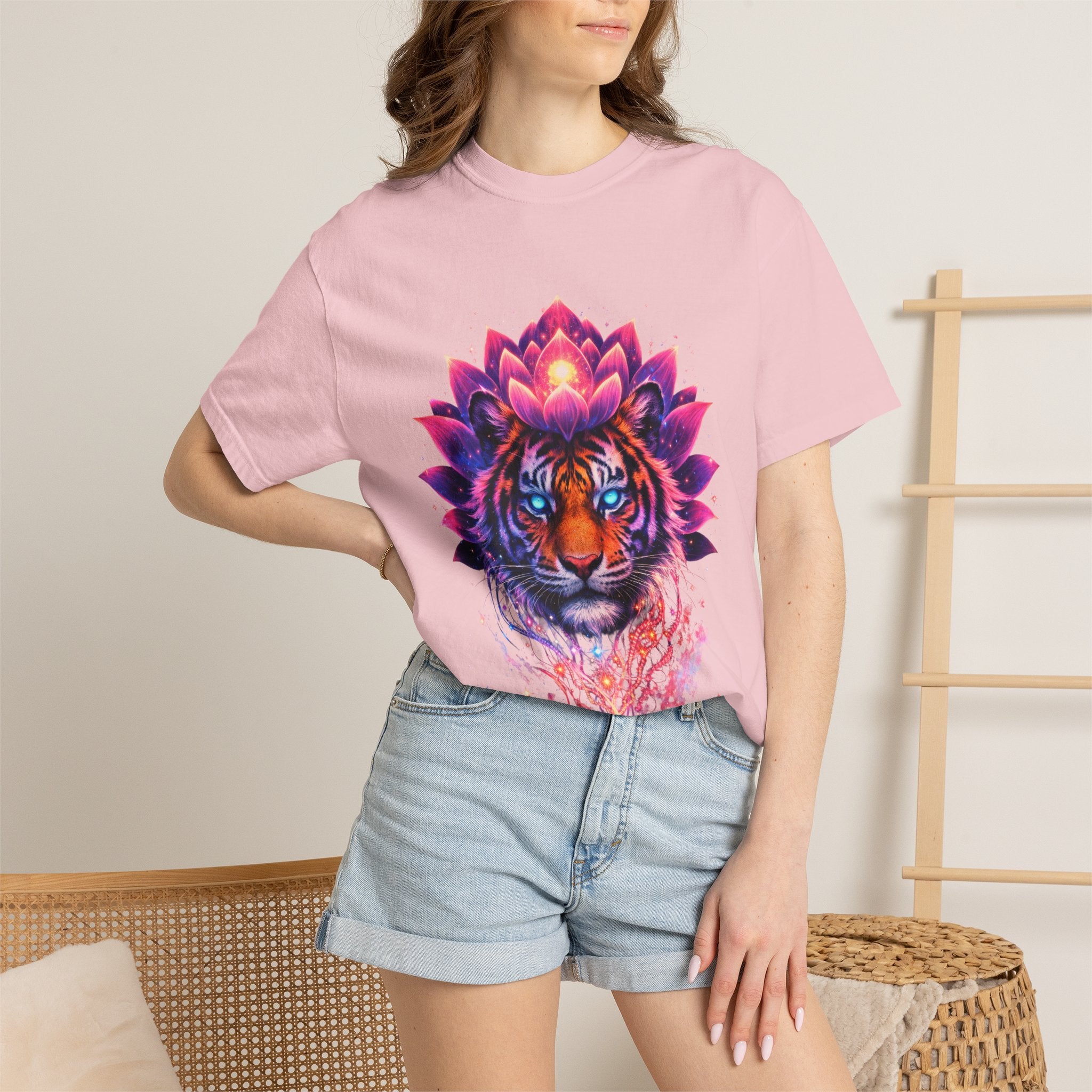 Tiger Lotus T-Shirt — Vibrant Mandala Tiger Graphic Tee