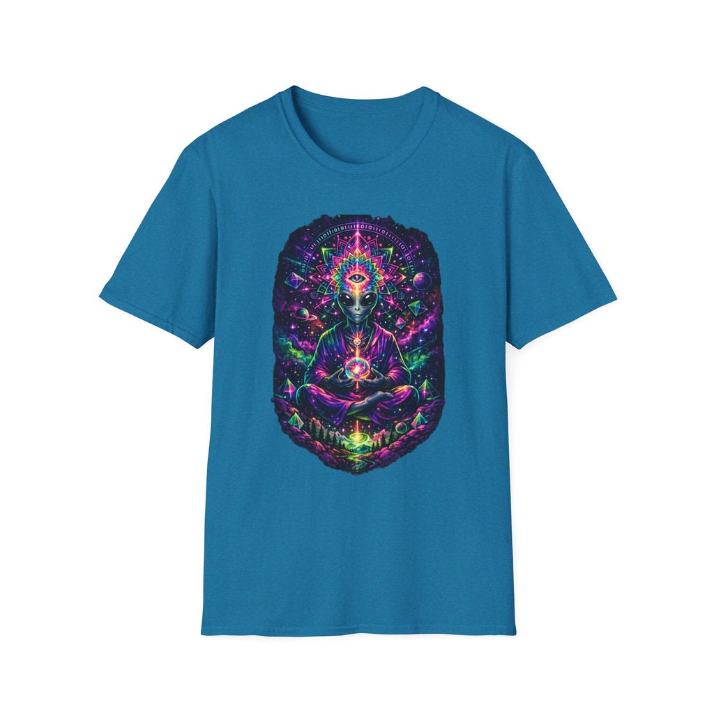 Psychedelic Third Eye Alien T-Shirt — Cosmic Meditation Graphic Tee