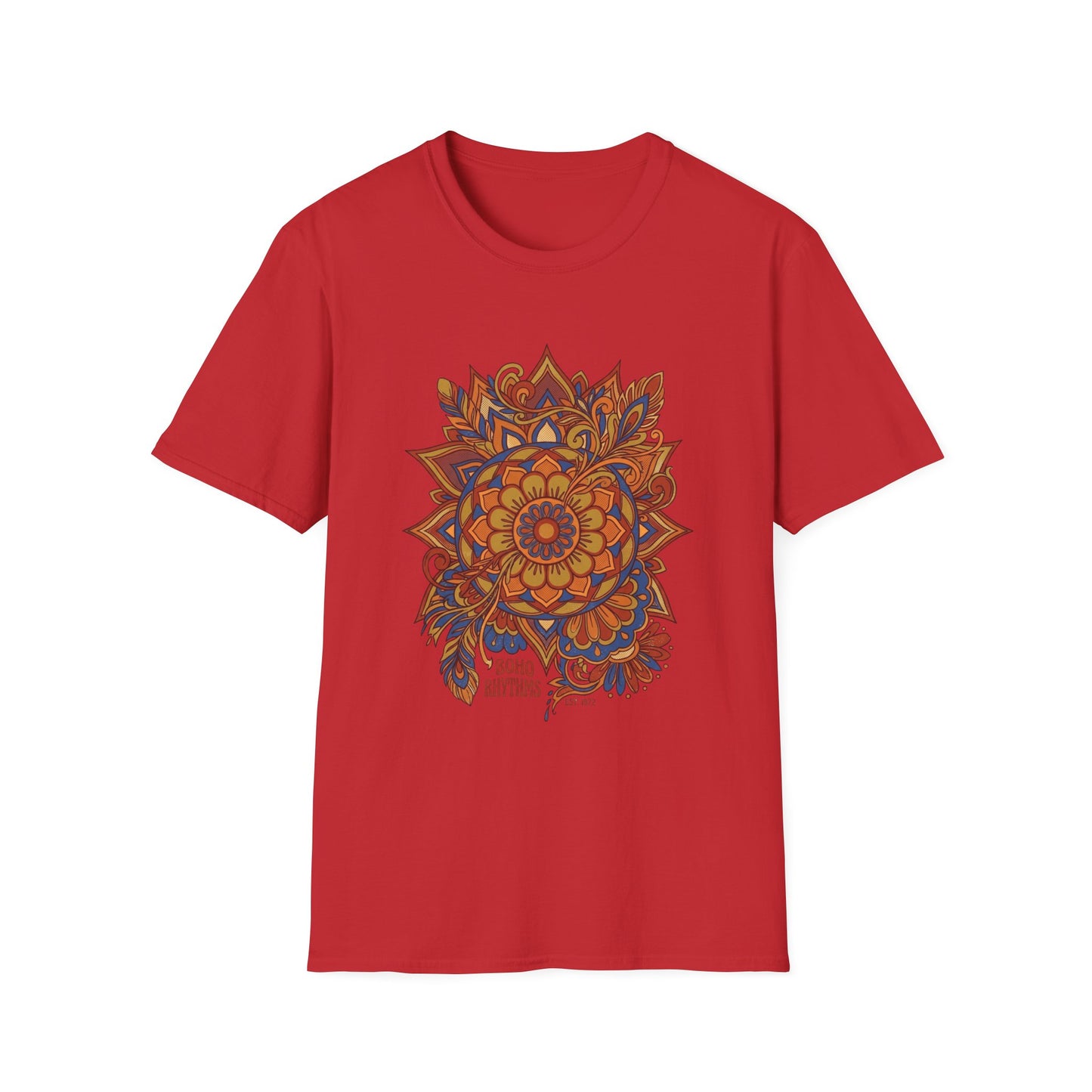 Boho Mandala T-Shirt — Floral Sunburst Graphic