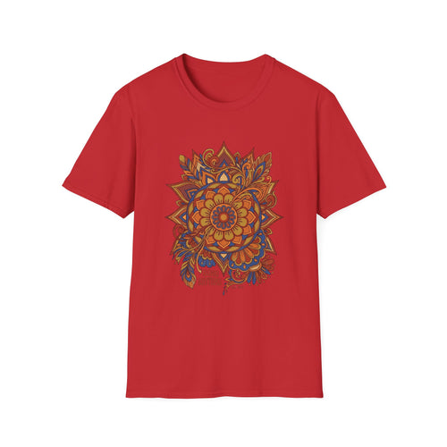 Boho Mandala T-Shirt — Floral Sunburst Graphic