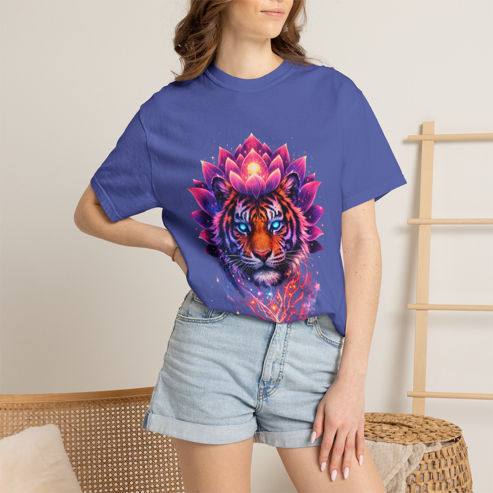 Tiger Lotus T-Shirt — Vibrant Mandala Tiger Graphic Tee