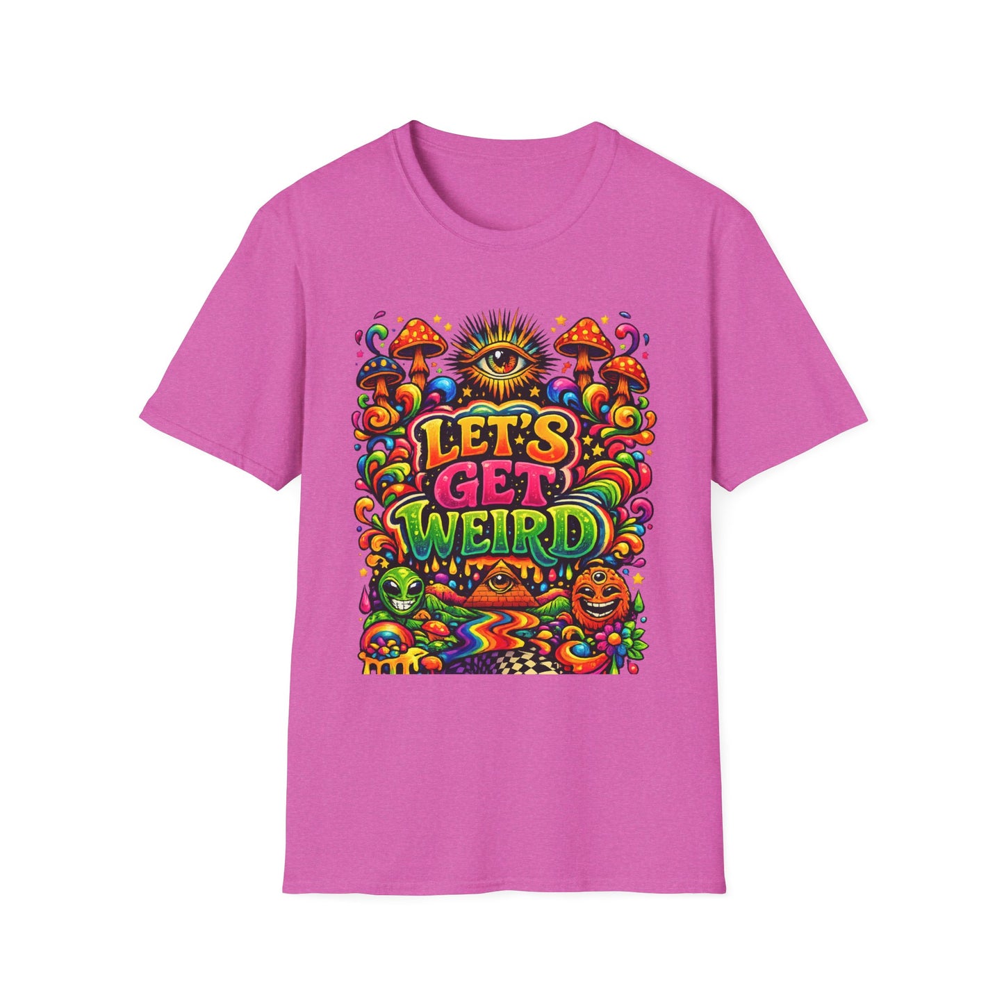Psychedelic "Let's Get Weird" T-Shirt