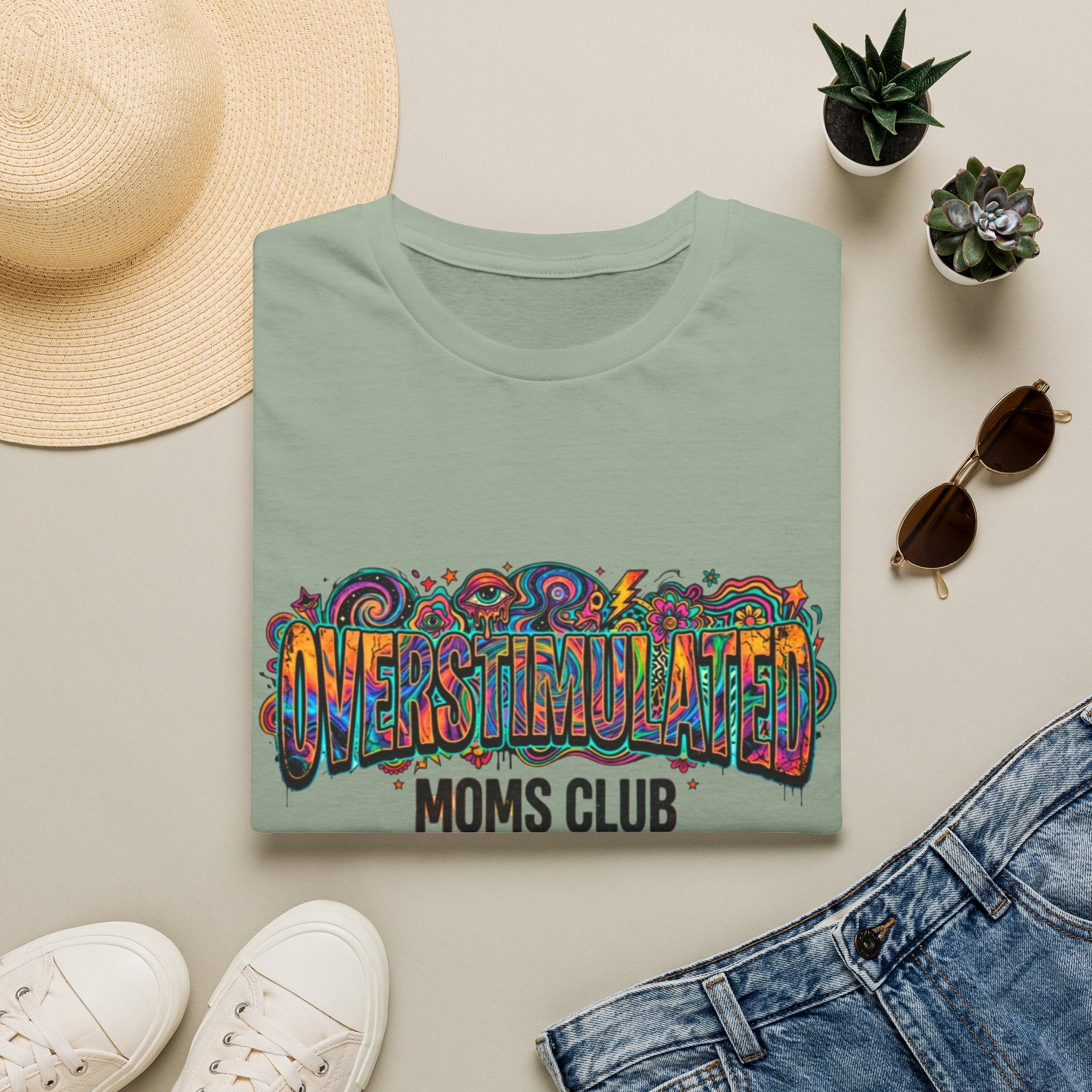 Trippy Overstimulated Moms Club T-Shirt