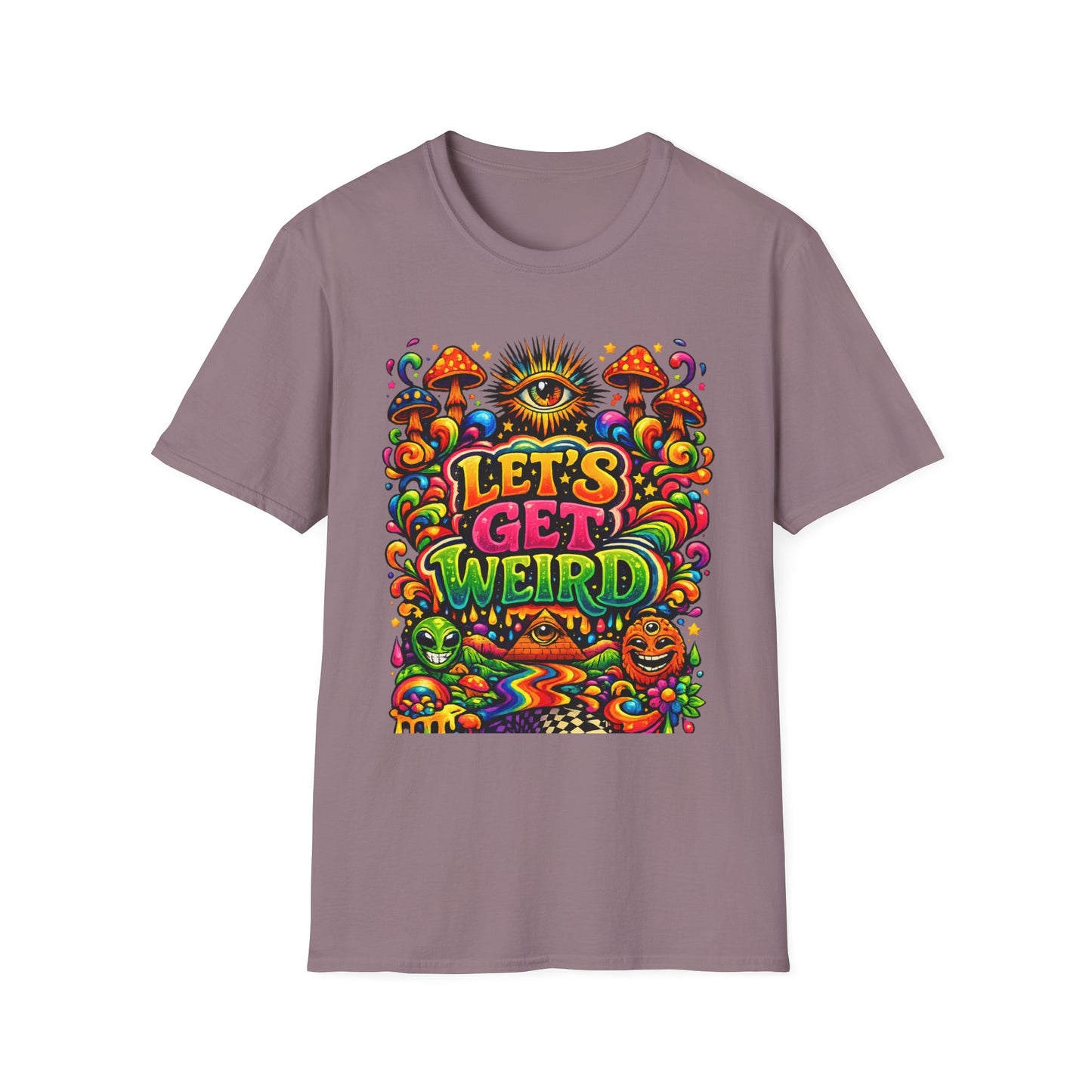 Psychedelic "Let's Get Weird" T-Shirt